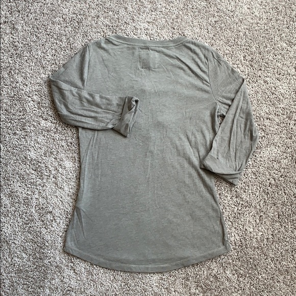 NWOT Abercrombie Kids Lace and Ruffle Grey Top - Picture 3 of 5
